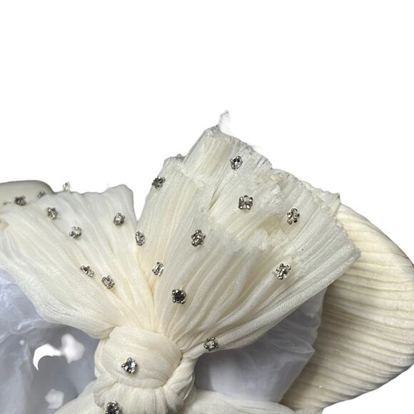 Loeffler Randall Camellia Pearl Rhinestone Pleated Heels sz 6B - Picture 12 of 16